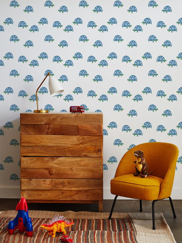 Tortoise  Wallpaper by Tea Collection - White Online Sale