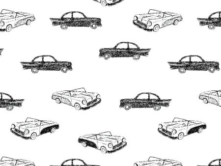 Classic Cars  Wallpaper by Tea Collection - Onyx For Sale