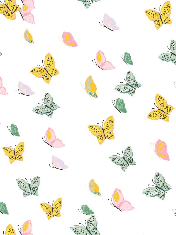 Mariposa  Wallpaper by Tea Collection - White Online Hot Sale