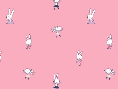 Ballet Bunnies  Wallpaper by Tea Collection - Bubblegum Online Sale