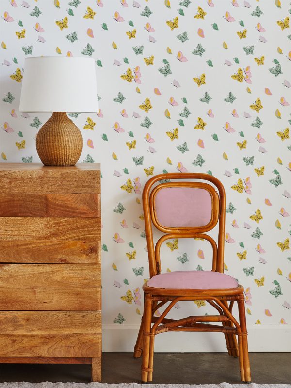 Mariposa  Wallpaper by Tea Collection - White Online Hot Sale