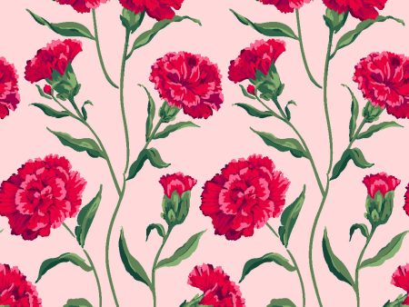 Townhouse  Mural Wallpaper by Sarah Jessica Parker - Scarlet on Pink Hot on Sale