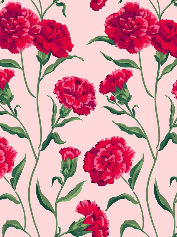 Townhouse  Wallpaper by Sarah Jessica Parker - Scarlet on Pink Sale