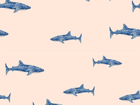 Spotted Shark  Wallpaper by Tea Collection - Peach Discount