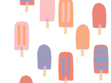 Popsicles  Wallpaper by Tea Collection - Orange Pink Fashion