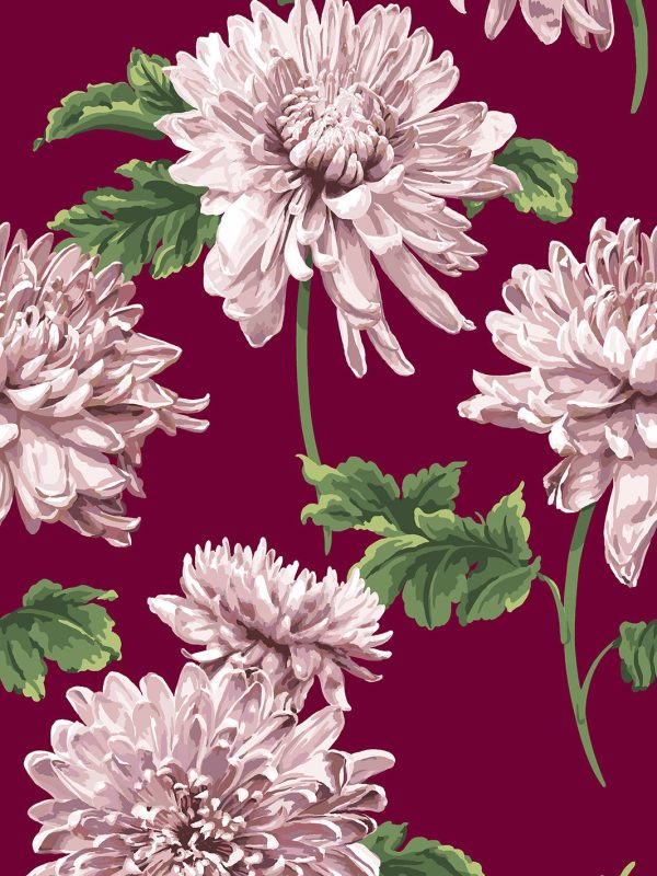 Mums for Marion  Wallpaper by Sarah Jessica Parker - Claret on Sale