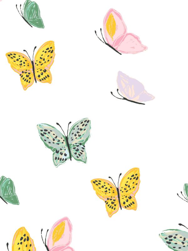 Mariposa  Wallpaper by Tea Collection - White Online Hot Sale