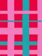 Crosstown Plaid  Wallpaper by Sarah Jessica Parker - Teal on Geranium For Sale