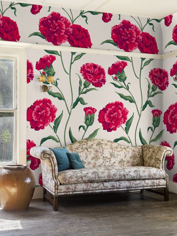 Townhouse  Mural Wallpaper by Sarah Jessica Parker - Scarlet For Sale