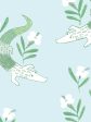 Gator Garden  Wallpaper by Tea Collection - Pale Blue Online Sale