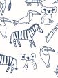 Zoo Party  Wallpaper by Tea Collection - Navy Sale