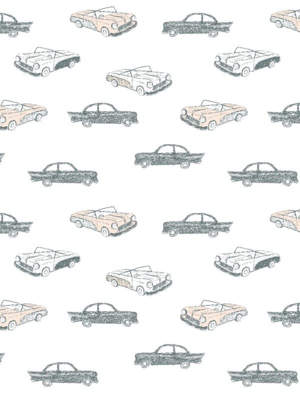 Classic Cars  Wallpaper by Tea Collection - Peach Online Hot Sale