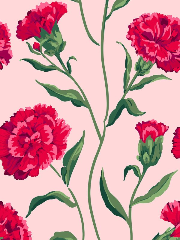 Townhouse  Wallpaper by Sarah Jessica Parker - Scarlet on Pink Sale