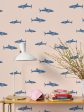 Spotted Shark  Wallpaper by Tea Collection - Peach Discount