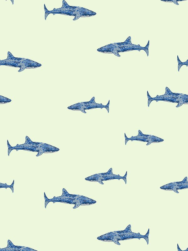 Spotted Shark  Wallpaper by Tea Collection - Pistachio Sale