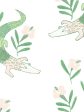 Gator Garden  Wallpaper by Tea Collection - White Sale