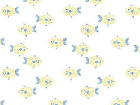 School of Fish  Wallpaper by Tea Collection - Daffodil Hot on Sale