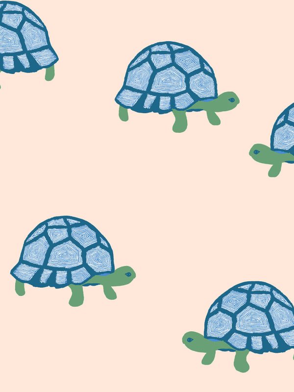 Tortoise  Wallpaper by Tea Collection - Peach Discount