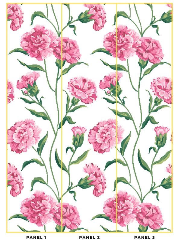 Townhouse  Mural Wallpaper by Sarah Jessica Parker - Scarlet on Pink Hot on Sale