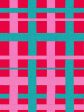 Crosstown Plaid  Wallpaper by Sarah Jessica Parker - Teal on Geranium For Sale