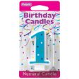 1 First Birthday (1st Birthday) Blue Dots Numeral Candle Online now