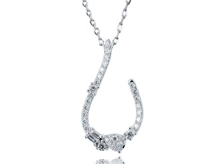 Custom Diamond Set 18ct White Gold Necklace Online now