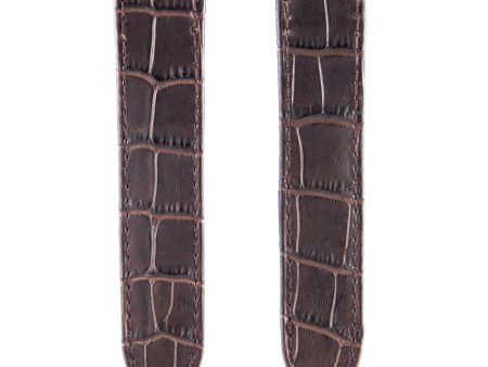 Custom Brown Alligator Strap for Cartier Santos 100 Large For Discount