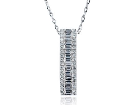 Custom Diamond Set 18ct White Gold Necklace Online Sale