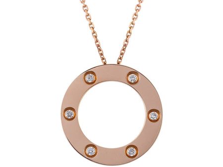 Custom Rose Gold Necklace with Diamonds Discount