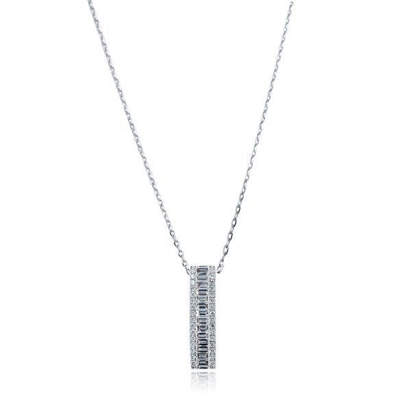 Custom Diamond Set 18ct White Gold Necklace Online Sale