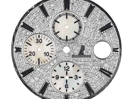 Audemars Piguet 44mm Diamond Pave Mother of Pearl Subdials Custom Dial Sale