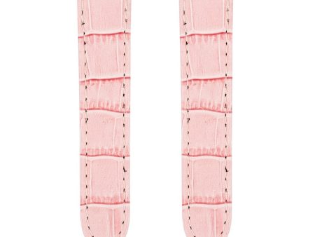 Custom Light Pink Alligator Strap for Cartier Santos 100 Midi Online now