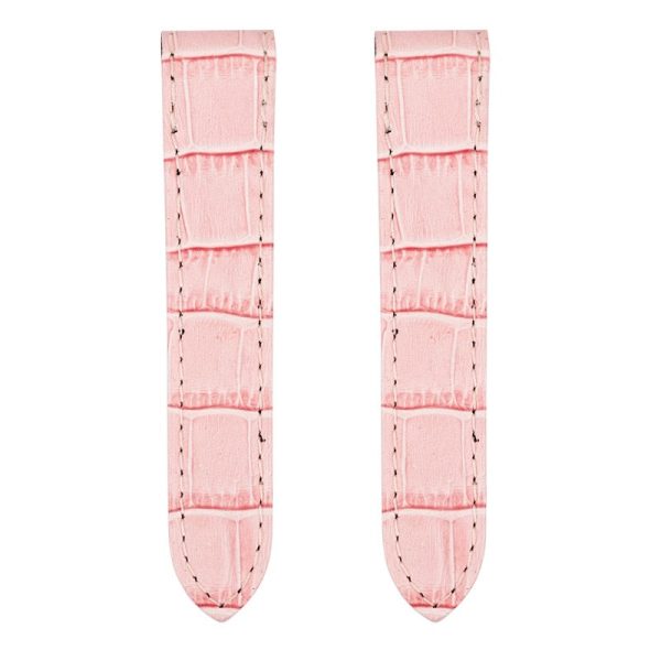 Custom Light Pink Alligator Strap for Cartier Santos 100 Midi Online now