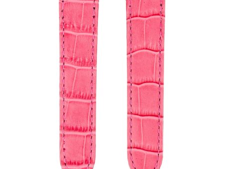 Custom Pink Alligator Strap for Cartier Santos 100 Midi Sale