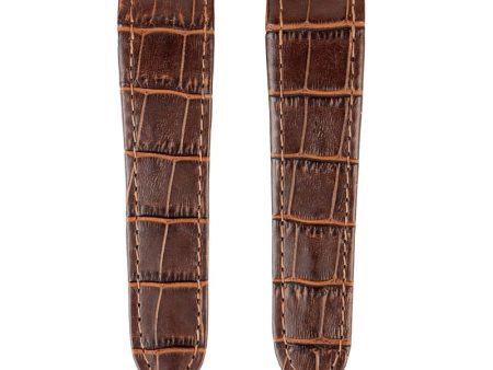 Custom Brown Alligator Strap for Cartier Santos 100 XL Online Hot Sale