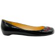 Christian Louboutin Black Patent Flats with Red Strass Online Hot Sale