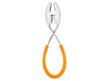 KISS STAINLESS TONGS WITH ORANGE HANDLE Online Hot Sale