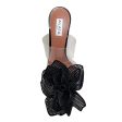 Alaia Black Patent   Clear Fleur 90 Mules Fashion