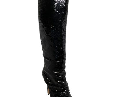 Casadei Black Sequined Mermaid Boots Online