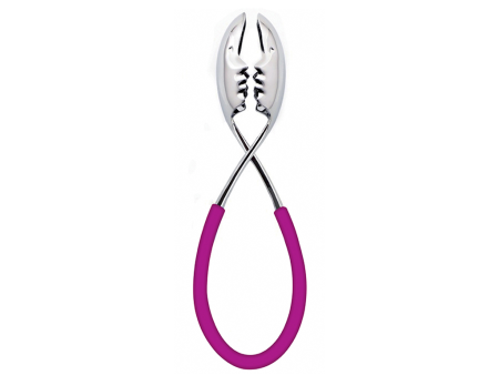 KISS STAINLESS TONGS WITH FUCHSIA HANDLE For Cheap