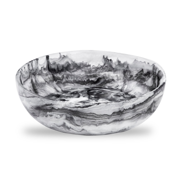 LARGE WAVE BOWL IN BLACK SWIRL Cheap