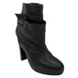 Hermes Black Leather Wrap Ankle Boots For Sale