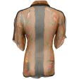 Hermes Sheer Silk Bird Print Blouse Discount