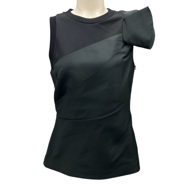 Alexander McQueen Black 2023 Asymmetric Sleeveless Top For Discount