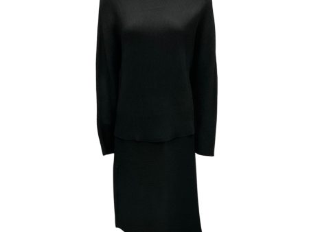 Karolina Zmarlak Black Textured Blouse and Skirt Two-Piece Set For Discount