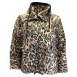 Moncler Tan   Black  Ivoire  Leopard Printed Full Zip Jacket Fashion