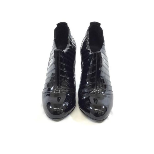 Chanel Patent Leather Heeled Ankle Booties. Size 38 Supply