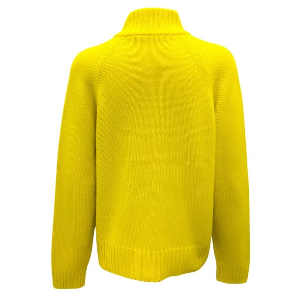 Amina Rubinacci Chartreuse Cashmere Knit Cardigan Sweater Cheap