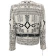 Iro Black   White Knit Print Open Front Kerr Jacket Sale