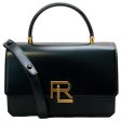 Ralph Lauren Black RL 888 Box Calfskin Top Handle Bag Online now